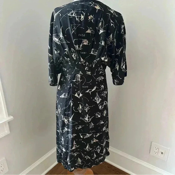 Anthropologie Moulinette Soeurs Silk Origami Dress size 4 - Picture 4 of 9